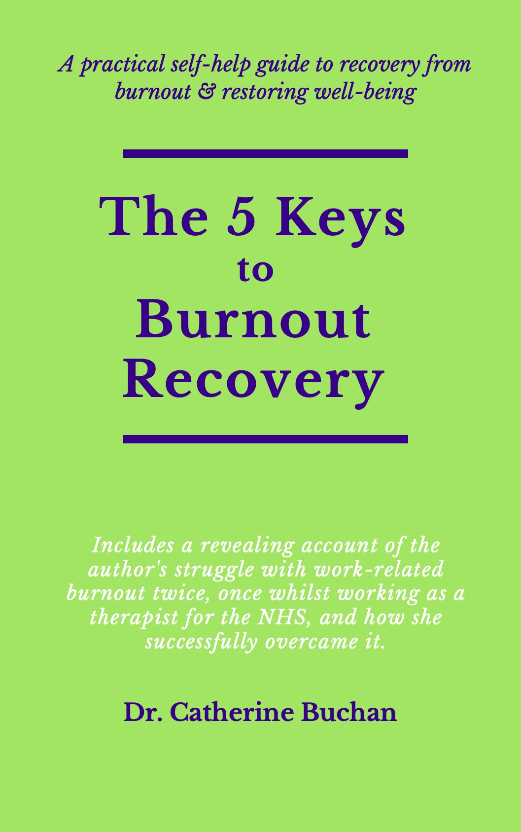 The 5 Keys to Burnout Recovery, by Dr. Catherine Buchan — book cover